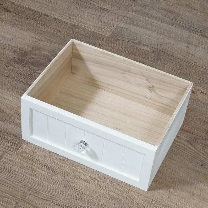 【新品】アンティーク 風 チェスト　ホワイト　クリスタル調取っ手　フェミニン