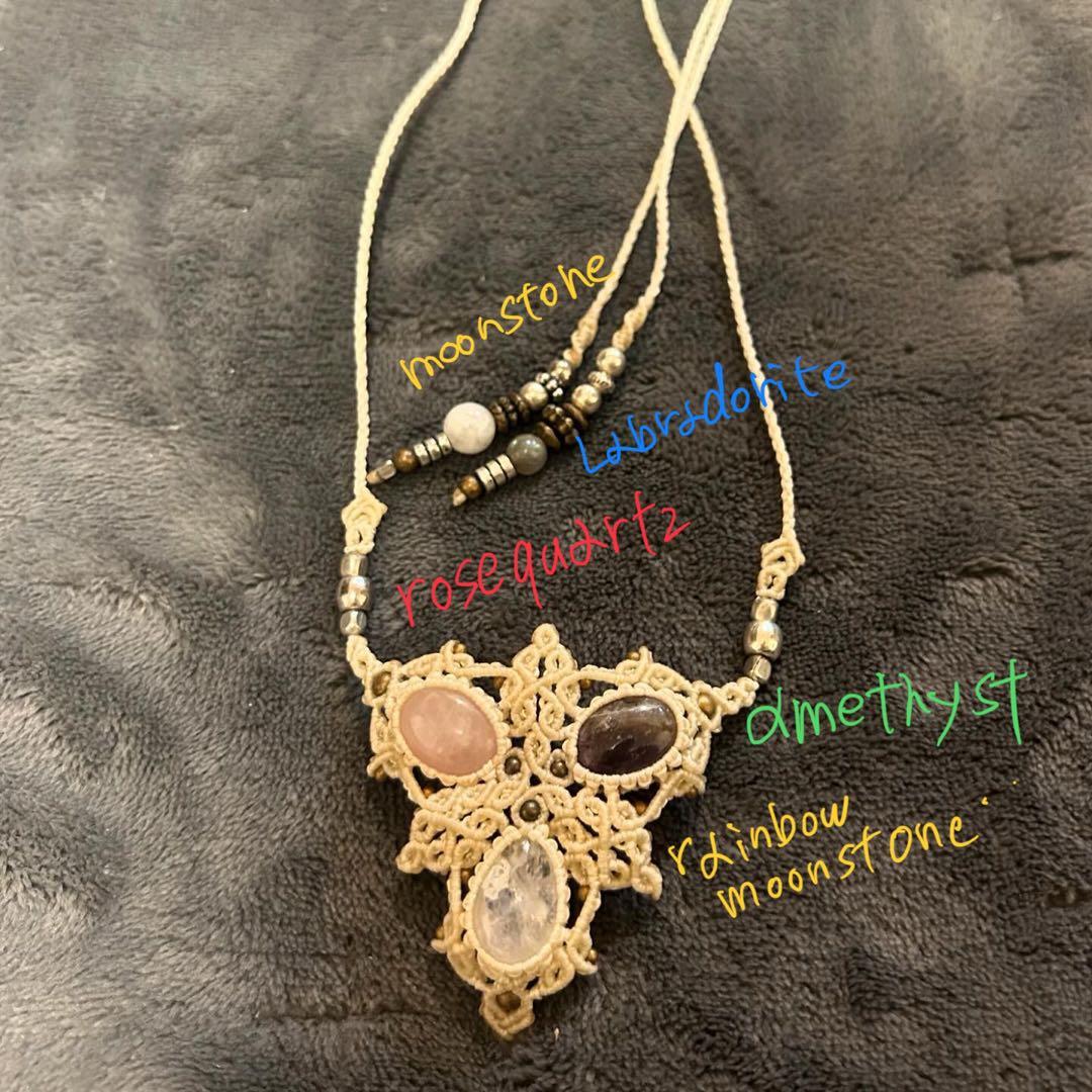 macramé✳︎ハンドメイドネックレス✳︎曼荼羅