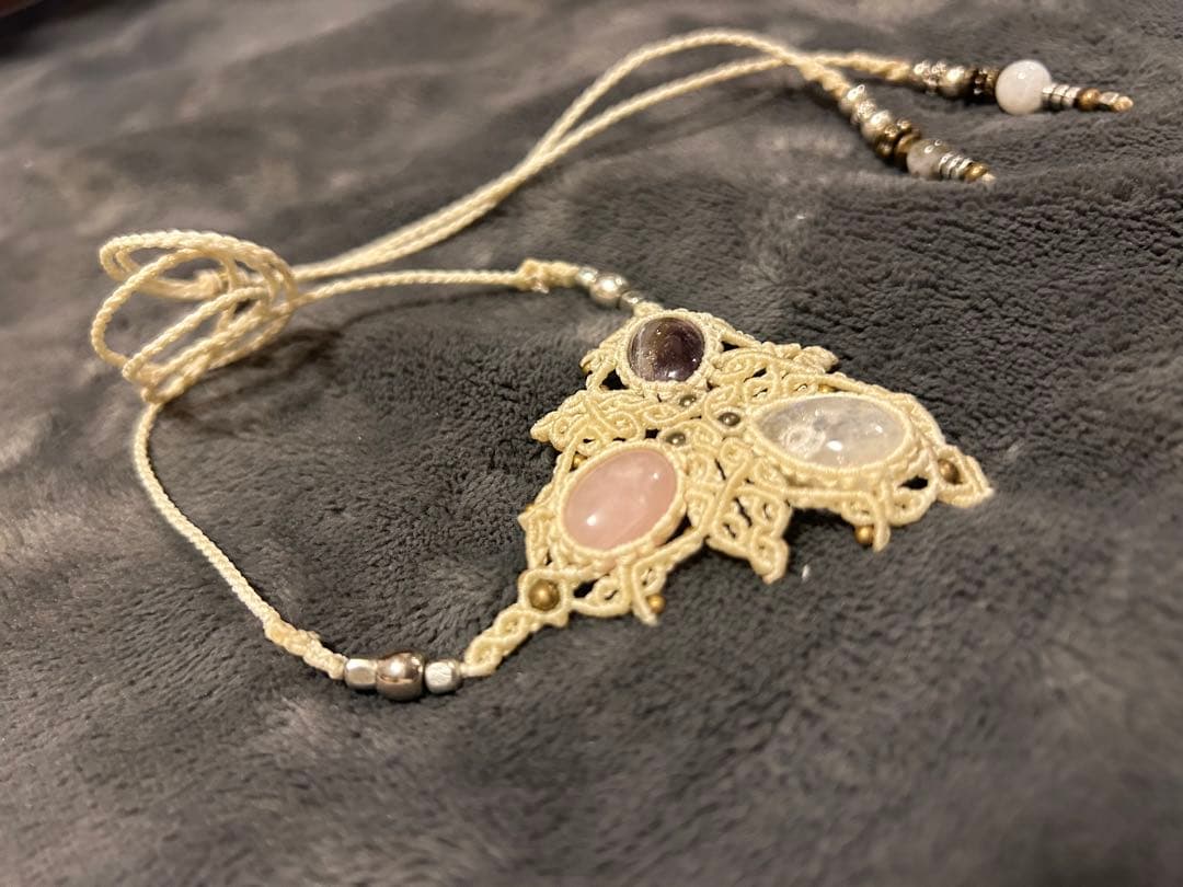 macramé✳︎ハンドメイドネックレス✳︎曼荼羅
