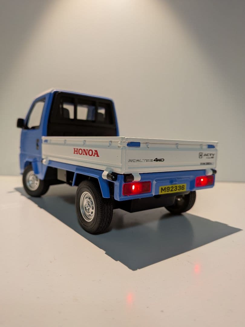 ​ホンダ アクティ 1/15 ミニカー 青/白 軽トラ 点灯 サウンド 検品済