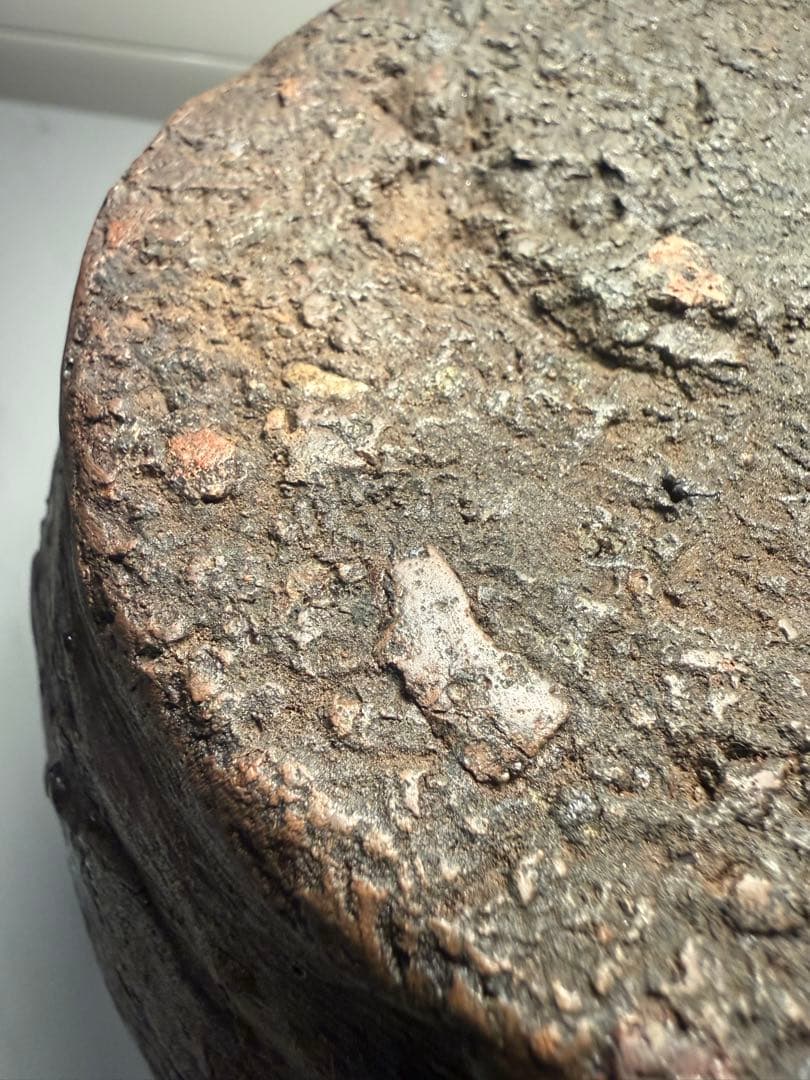 古陶風 波状文 焼締壺 高23cm 花器 古備前風