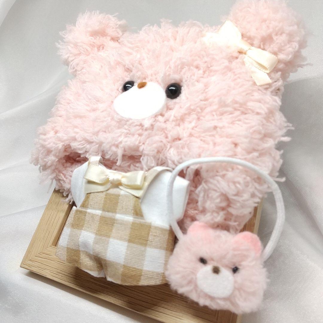 A206【ashe様】ちびぐるみサイズ ぬい服 オーダー あにまる帽子セット×２