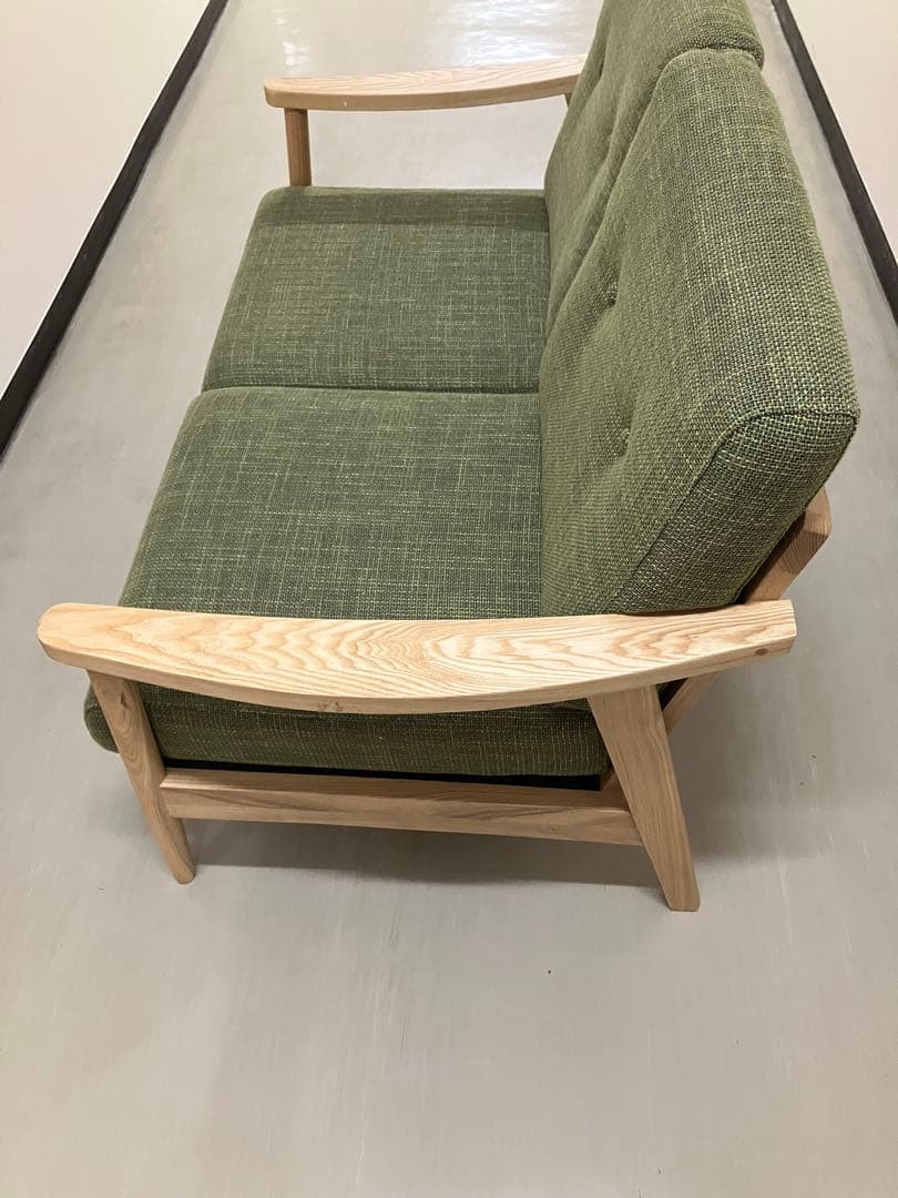 東谷 AZUMAYA 2人掛けソファ グリーン 北欧 モダン バッスム MA35