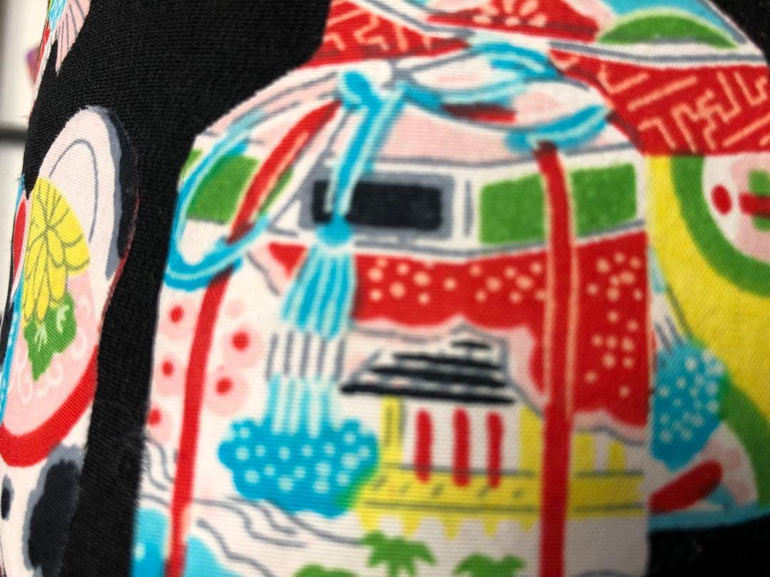 一閑張り　一閑張りバック　正絹古布錦紗　犬張子　狛犬