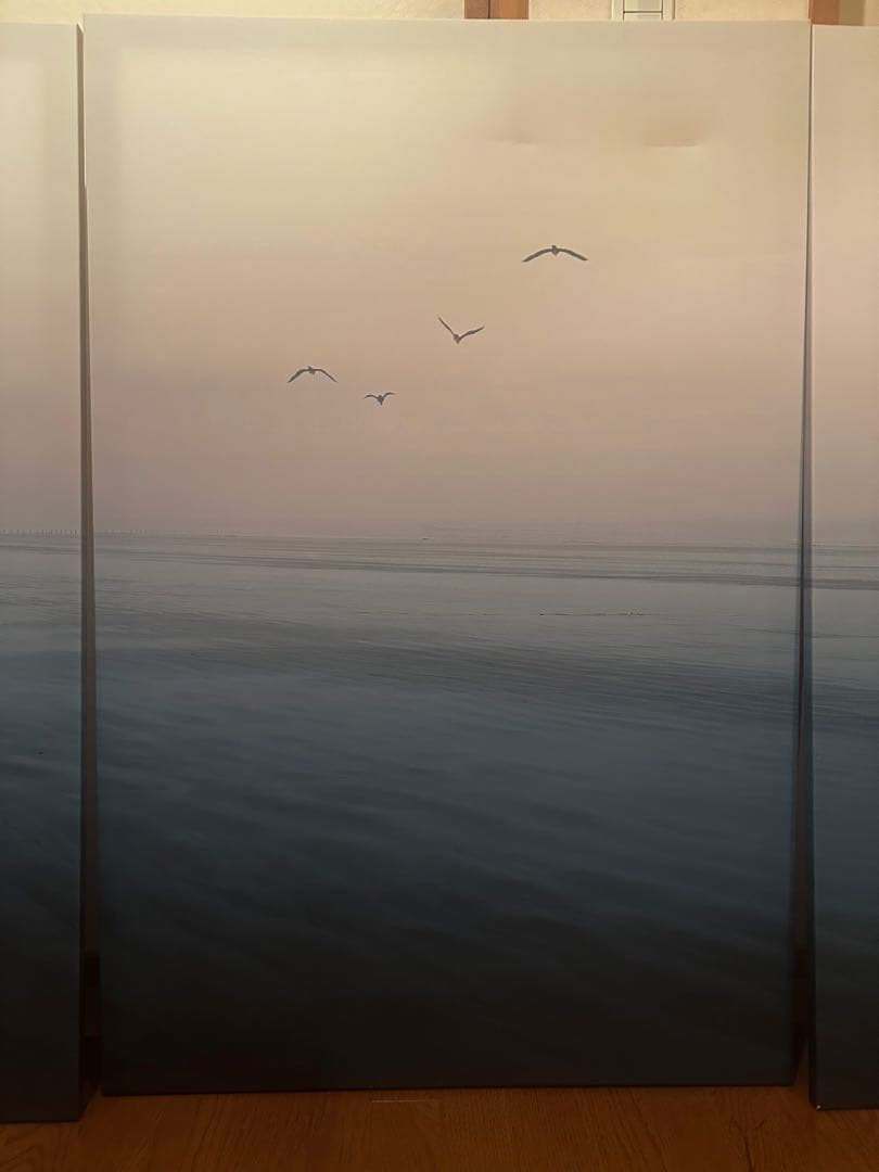 海の風景 3枚パネルアート
