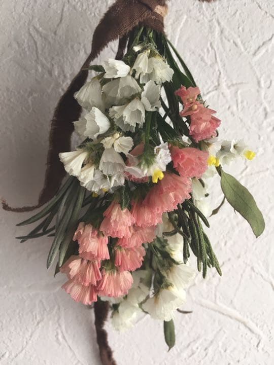 ドライフラワー スターチス ピンク⑦ スワッグ