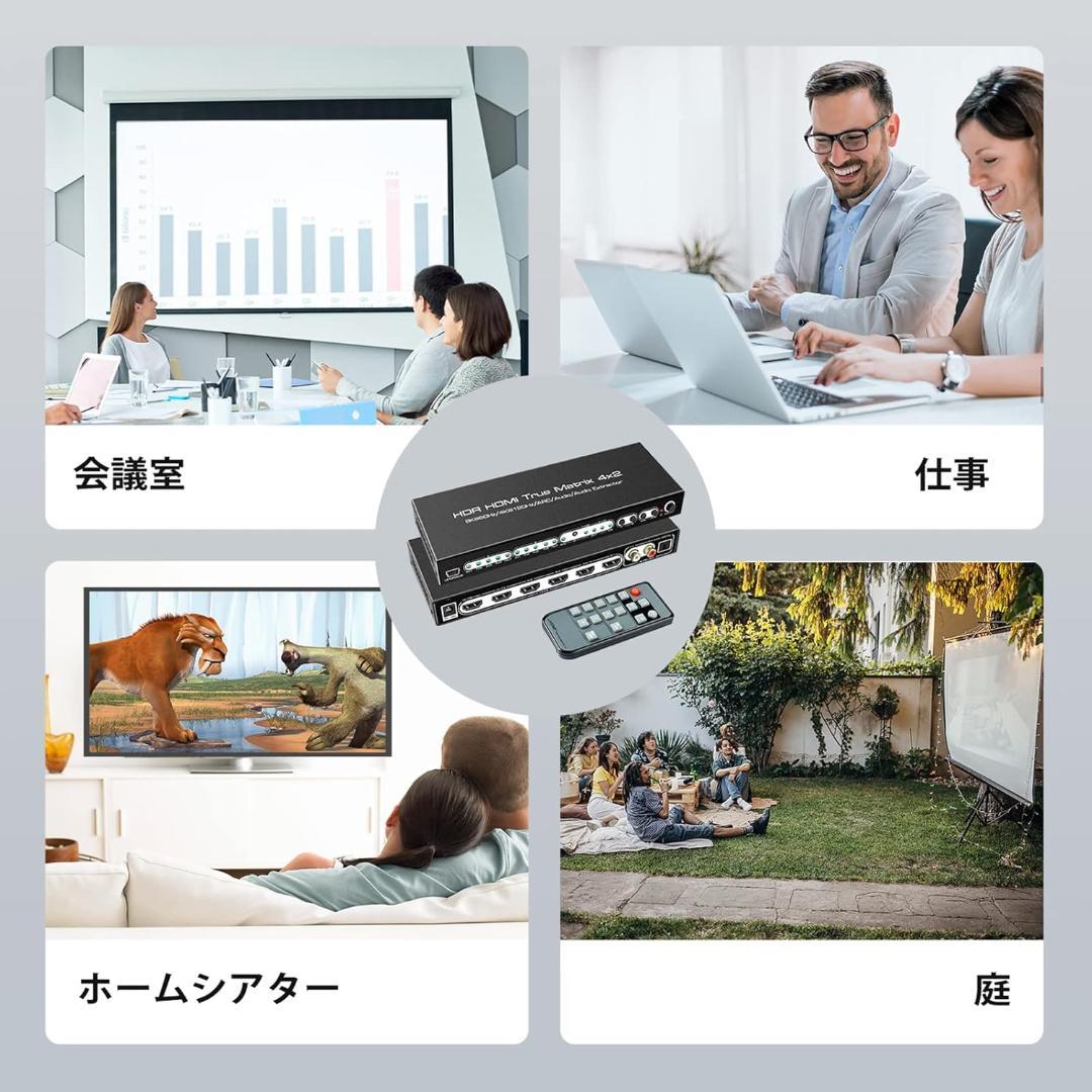 新品　avedio links 8K HDMIマトリックス 4入力2出力HDMI
