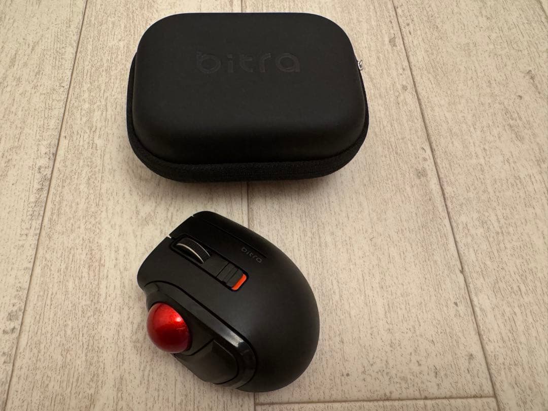 【美品】bitra Bluetooth トラックボールマウス 収納ケース付き