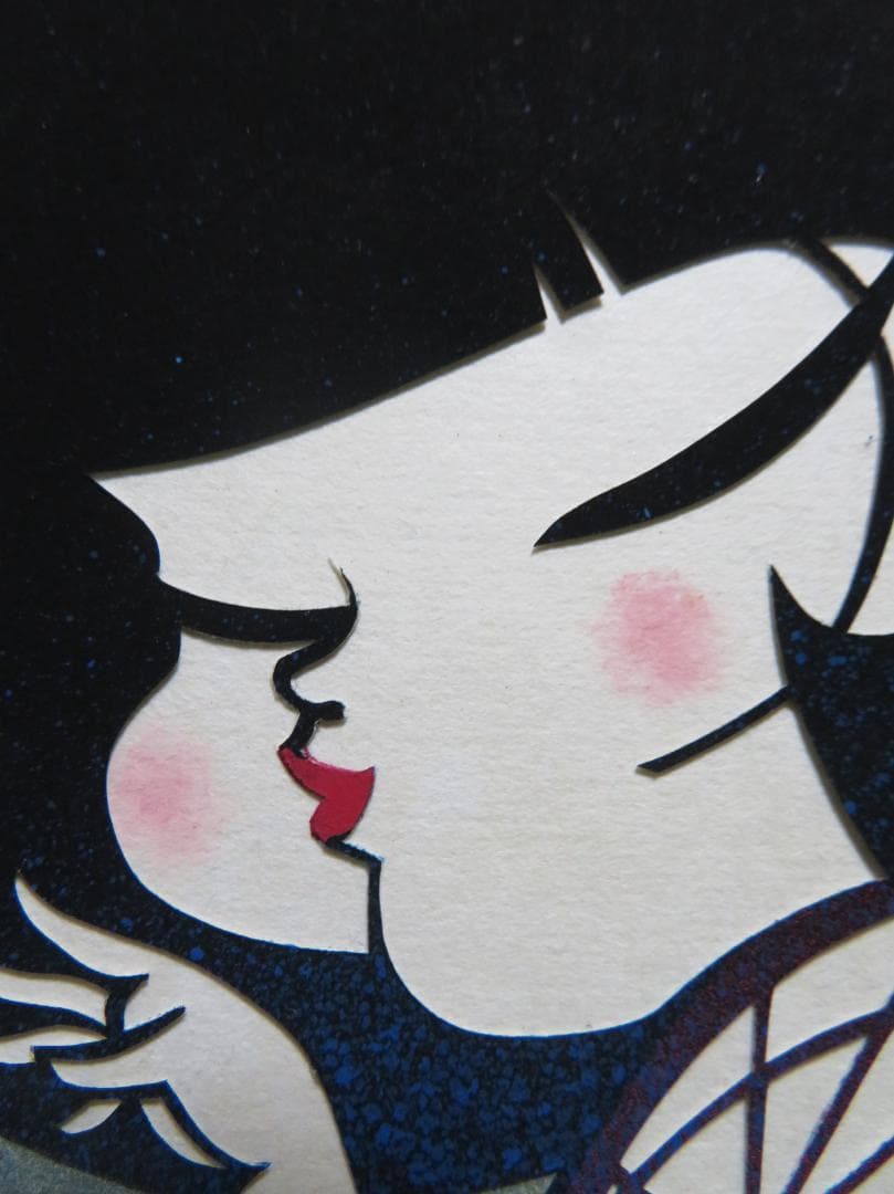 ◆ 宮田雅之　「童女」　日本人初の国連公式認定画家　「刀勢画」　真作保証　◆