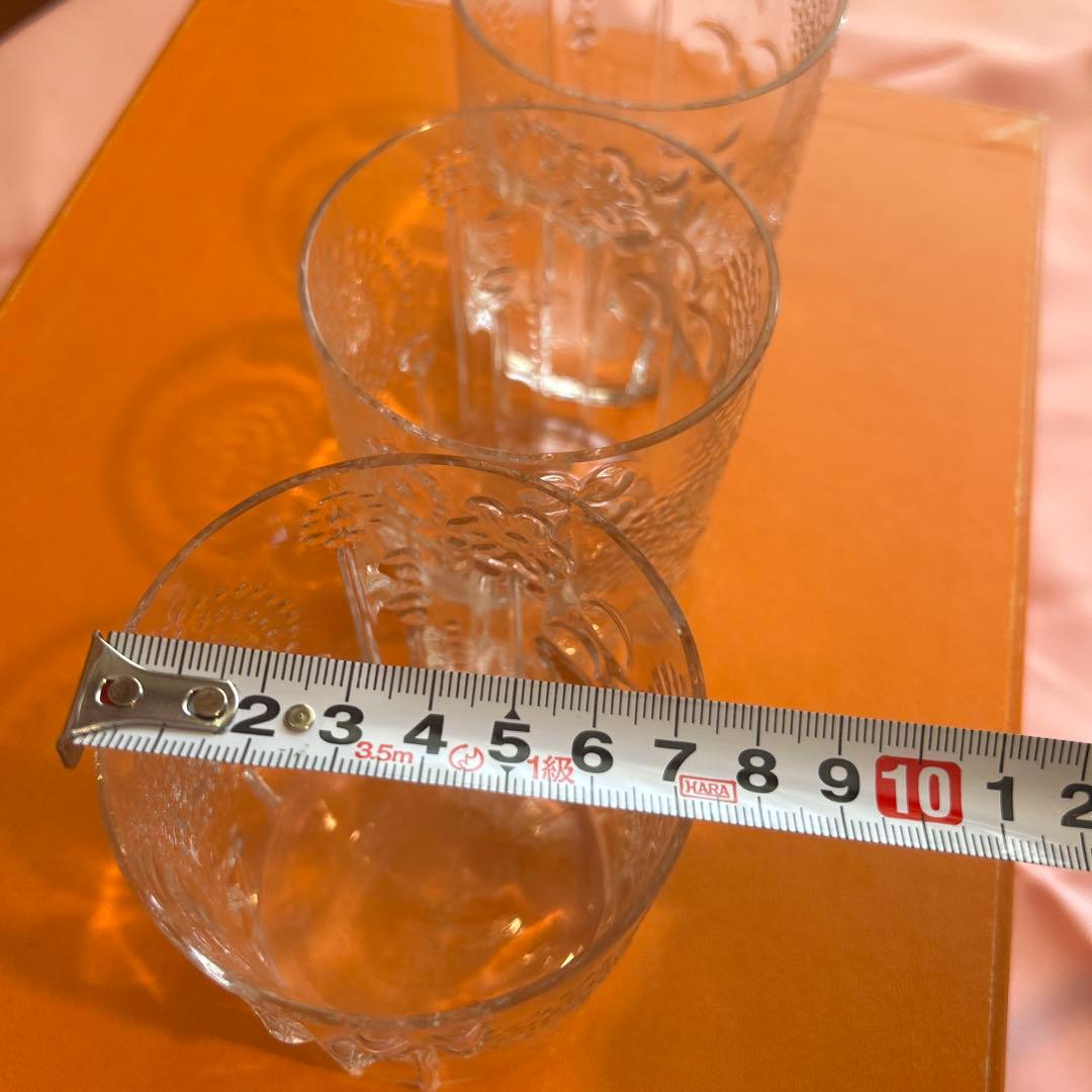 180◆イッタラ フローラタンブラーグラス　3個セット　ヴィンテージ