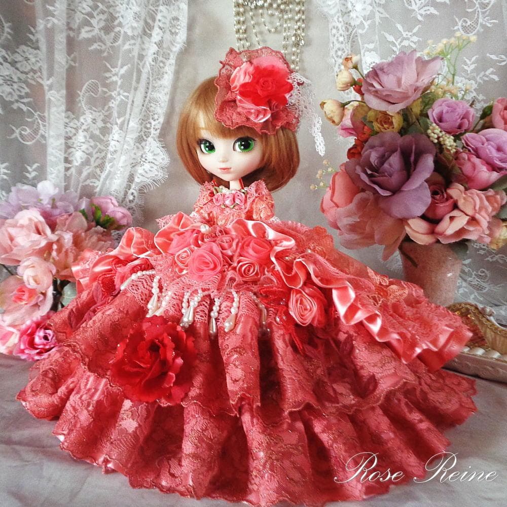 ベルサイユの薔薇 花の妖精 フェアリーコーラルのオーバーフリルドールドレス