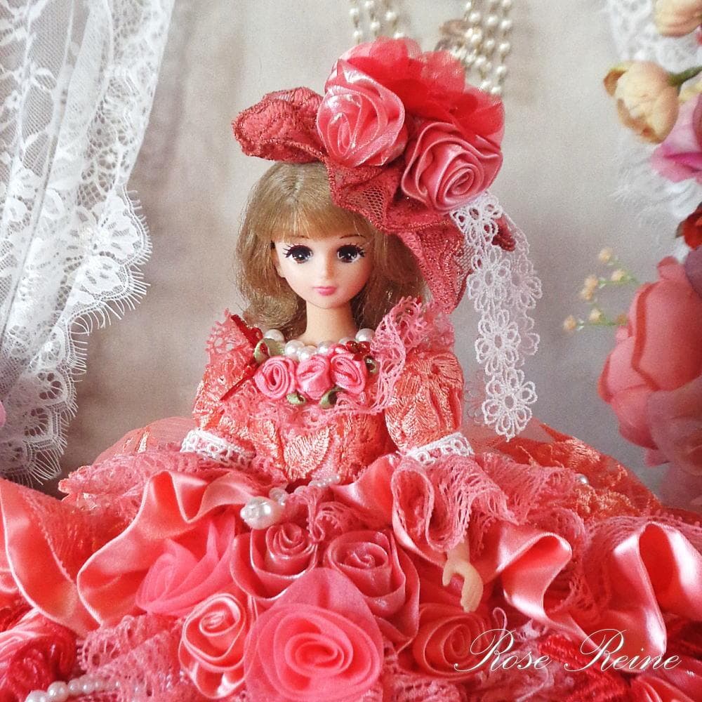 ベルサイユの薔薇 花の妖精 フェアリーコーラルのオーバーフリルドールドレス