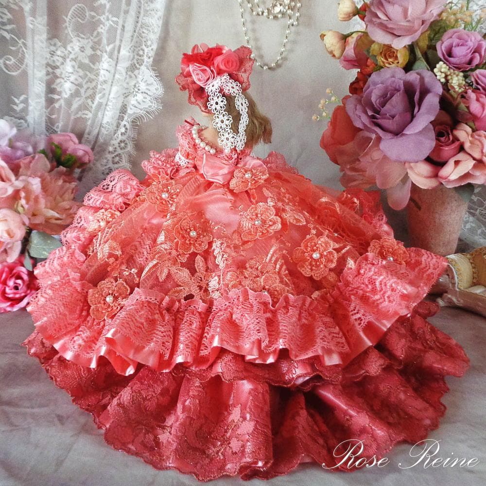 ベルサイユの薔薇 花の妖精 フェアリーコーラルのオーバーフリルドールドレス