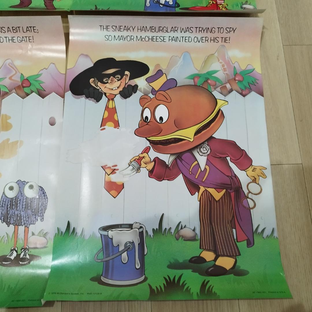 マクドナルドランド キャラクター ポスター 1976年 看板 ビンテー IT53
