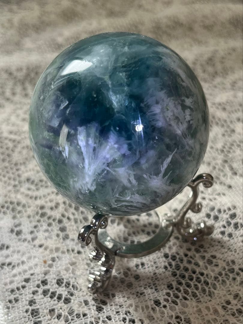 フェザーブルーフローライト　スフィア