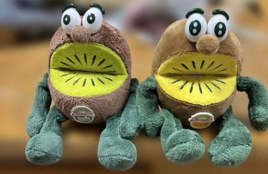 ゼスプリ　キウイブラザーズ　ぬいぐるみ　セット　グリーン　ゴールド