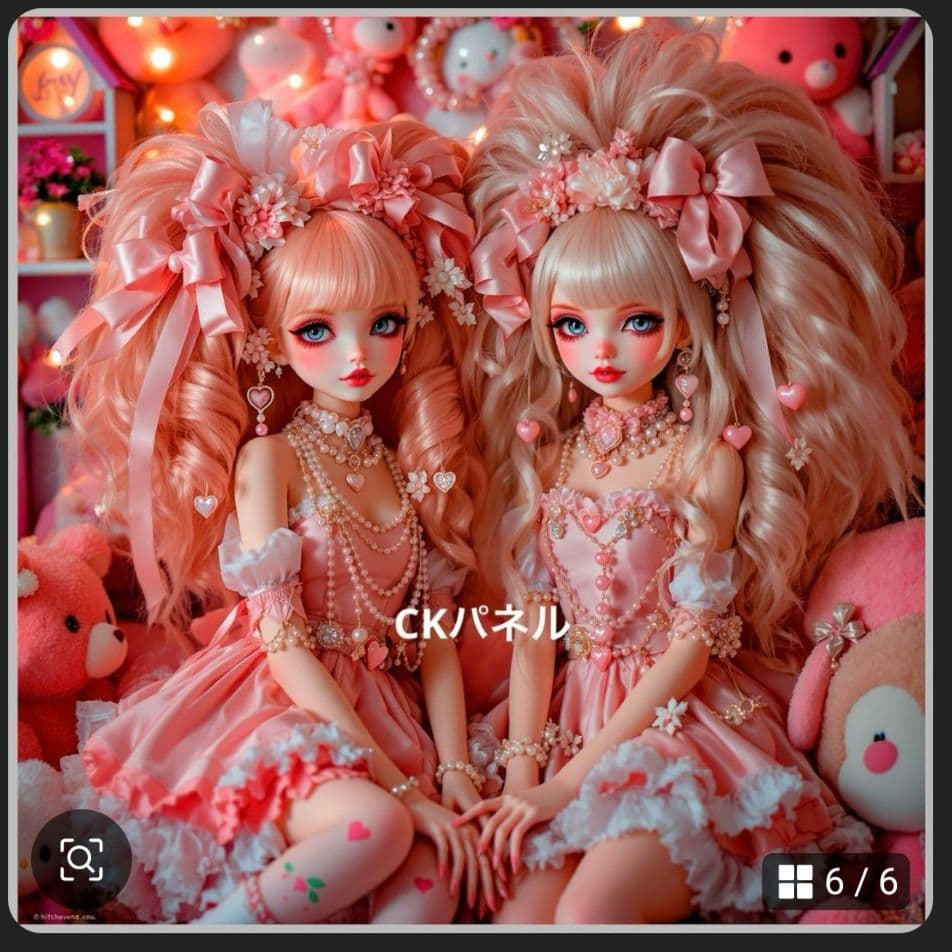 激レア女の子とねこパネル生地　ハンドメイド