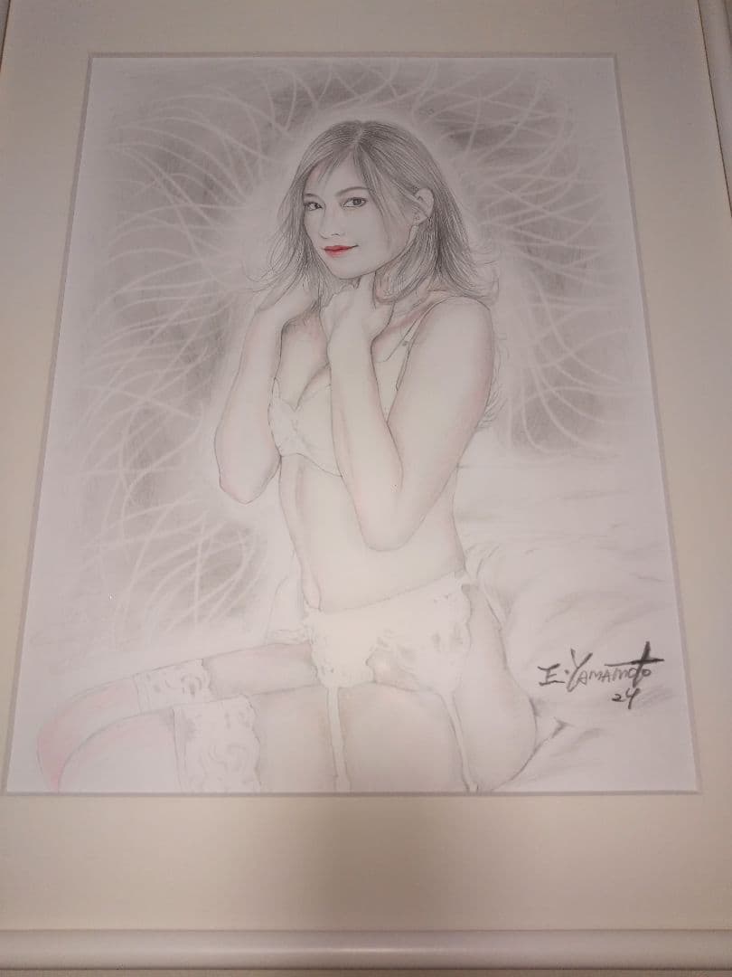 裸婦、美人画、絵画６F寝室T真作、肉筆、新品額縁、高塚省吾、森本草介、宮永岳彦。