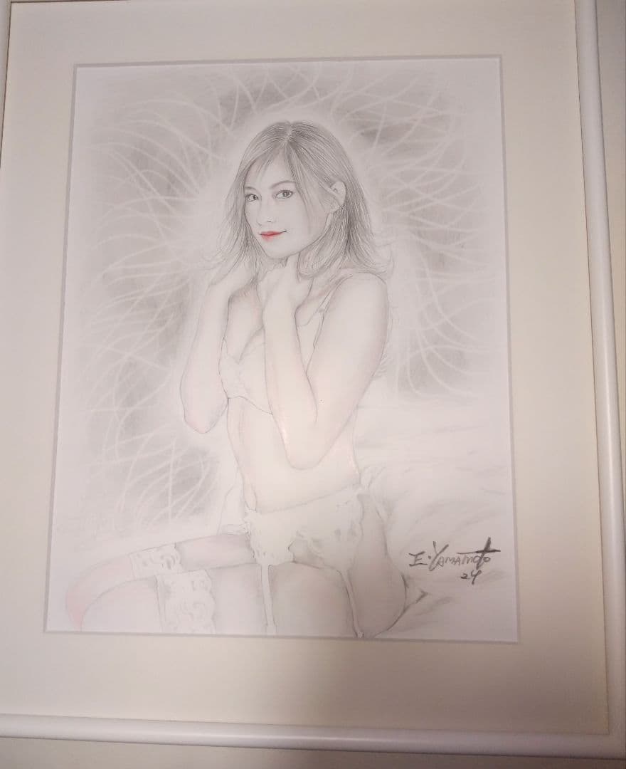 裸婦、美人画、絵画６F寝室T真作、肉筆、新品額縁、高塚省吾、森本草介、宮永岳彦。