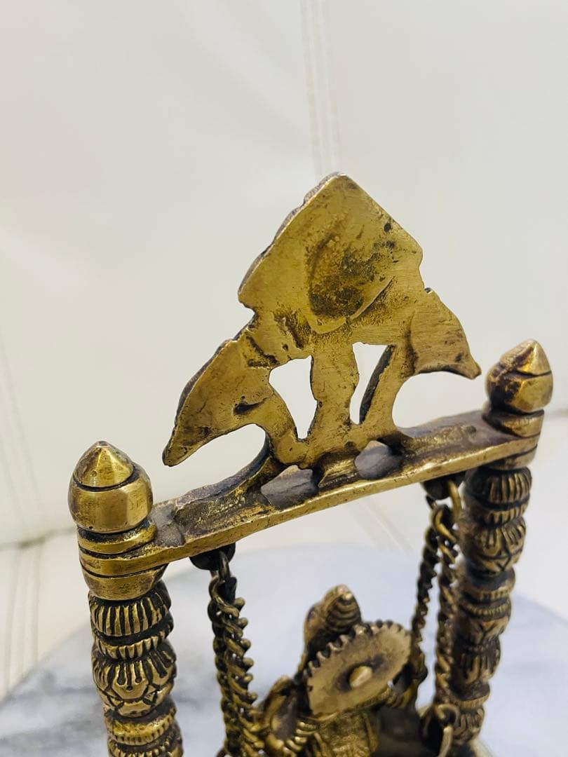 新品 未使用 送料無料 ガネーシャ神像 置物 ブランコ 重量 約1.584g④