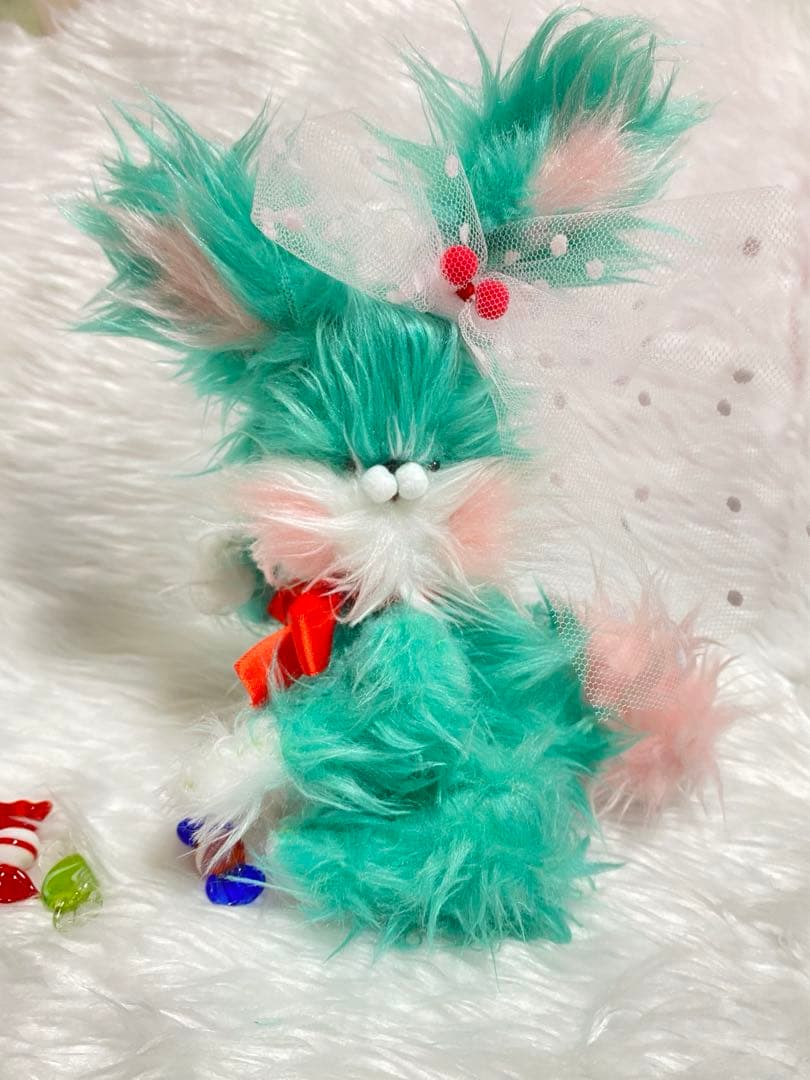 昭和レトロ 手作り うさぎちゃん ぬいぐるみ　アーティスト　ハンドメイド　作家