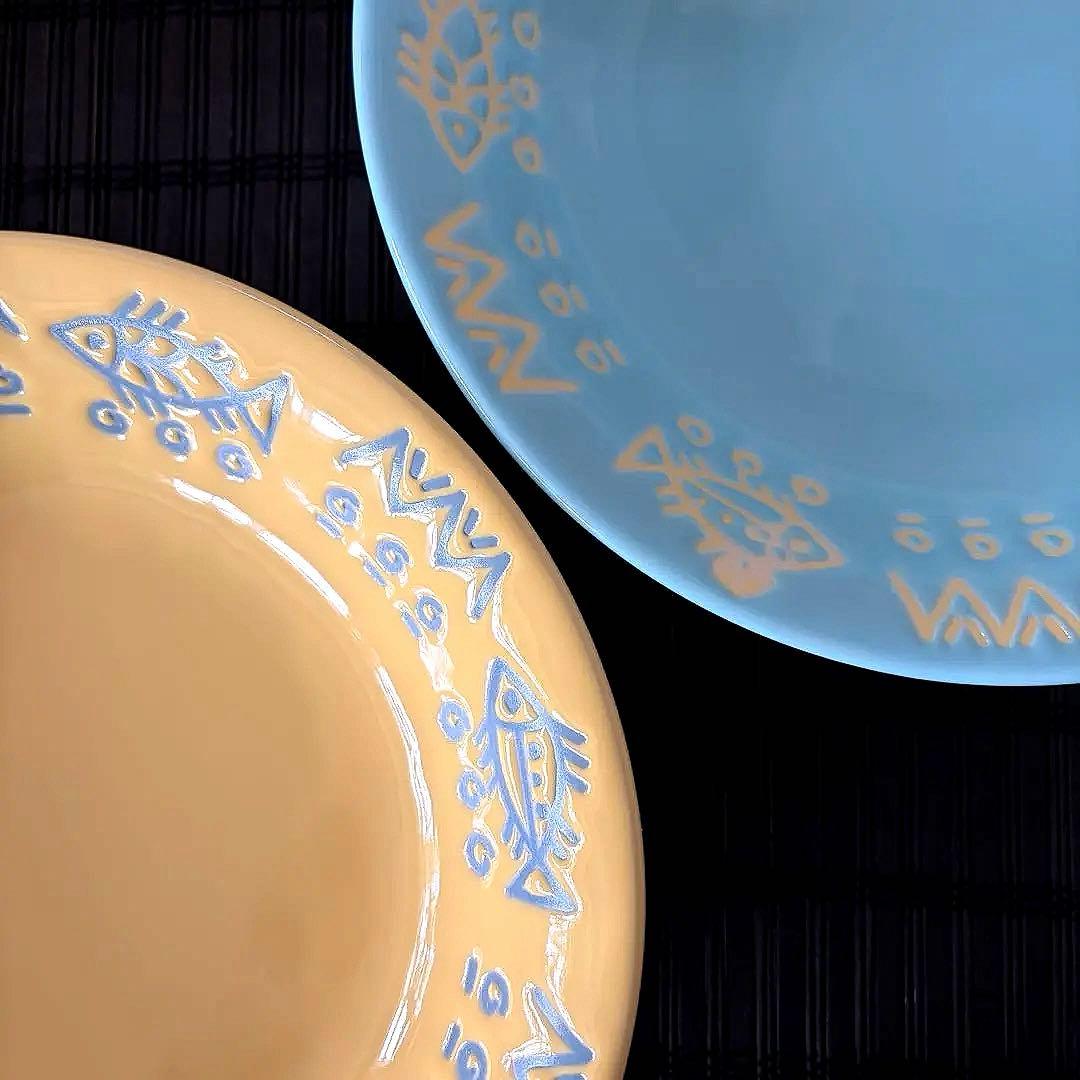 【未使用保管品】【藤井風】魚柄ミッチャム カレー皿 パスタ皿 5色アソート5枚