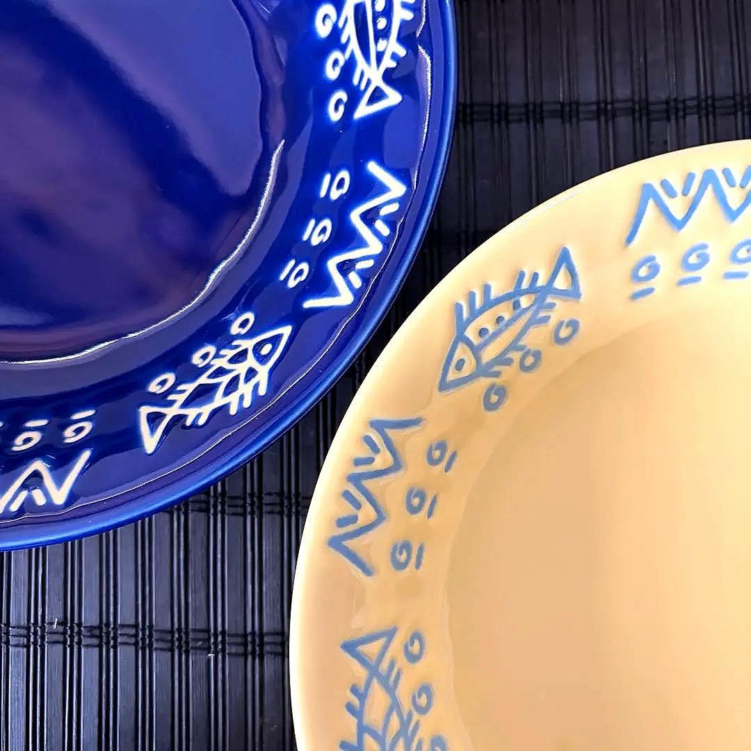 【未使用保管品】【藤井風】魚柄ミッチャム カレー皿 パスタ皿 5色アソート5枚