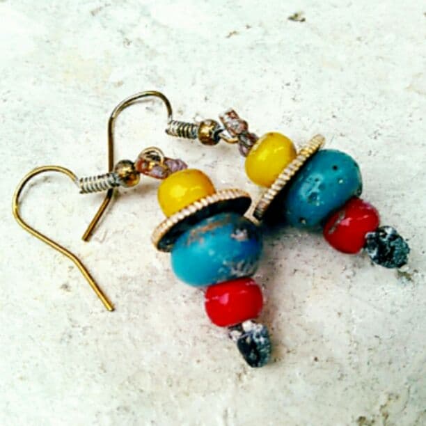 アンティクビーズ耳飾り(洋モノ)