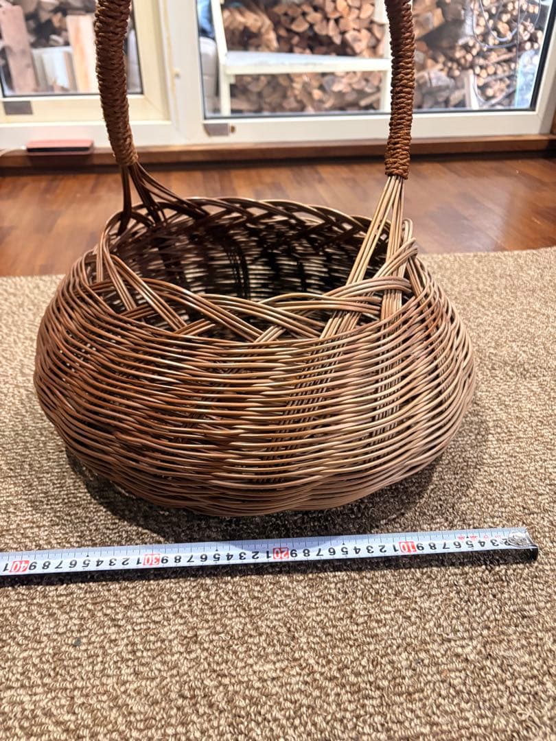 沖縄 民芸 手造りわらび細工 かご 伝統工芸