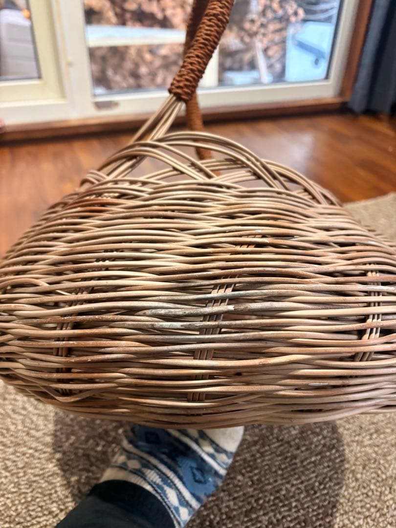 沖縄 民芸 手造りわらび細工 かご 伝統工芸