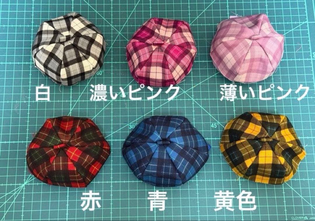 LOVOT ハンドメイド　 受注専用ページ　帽子ホーン飾り　チェック柄