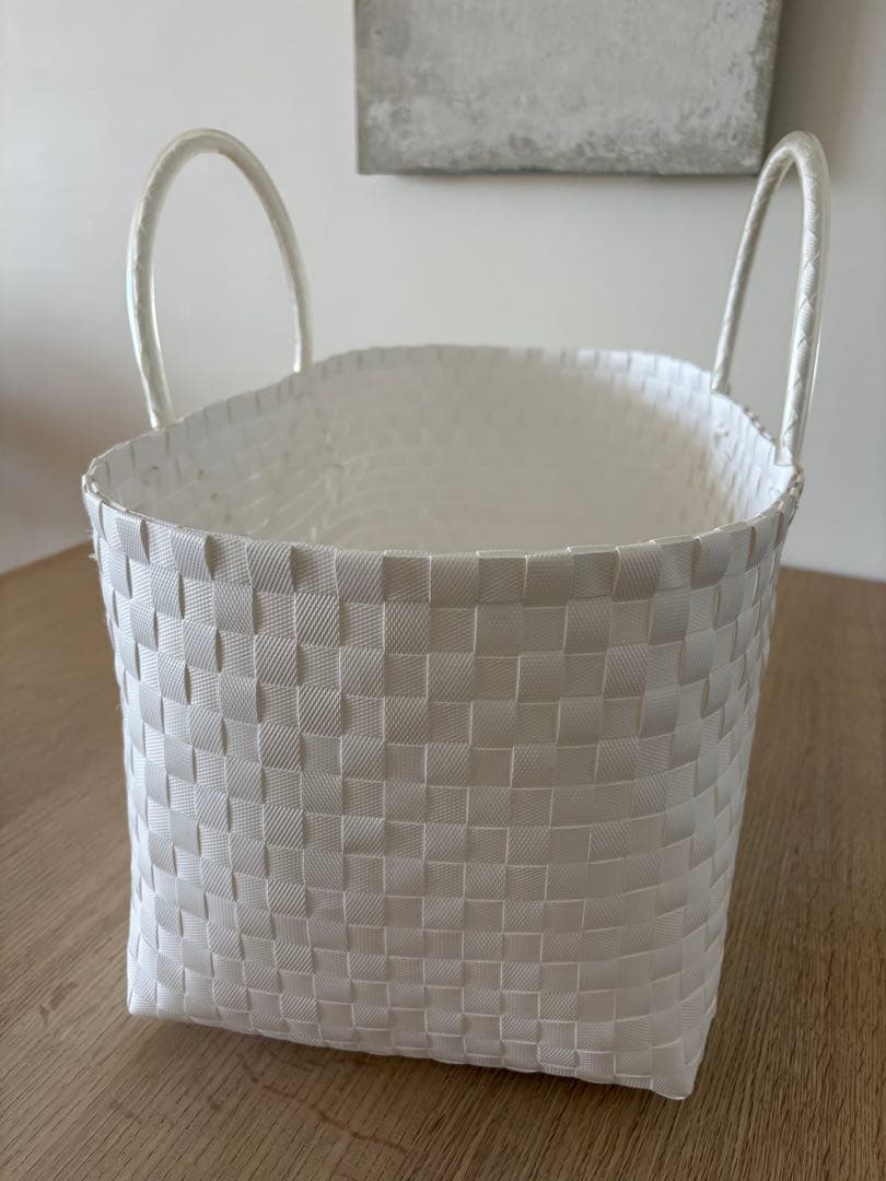 weeksdays ベトナムのかご　ホワイト　Lサイズ