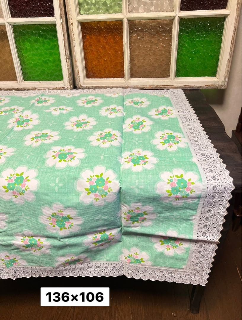 未使用 テーブルクロス カバー マット 昭和レトロ レトロポップ 当時物 セット