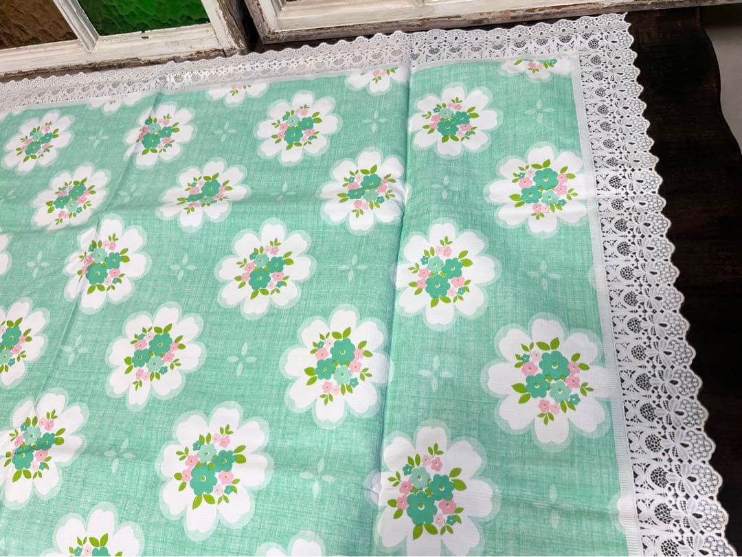 未使用 テーブルクロス カバー マット 昭和レトロ レトロポップ 当時物 セット