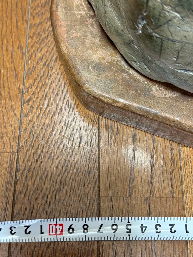 観賞石 天然石の美しい石の置物 木製台座付き