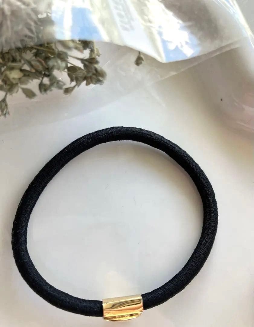 レジン　ヘアゴム　ブルー◡̈♥︎ ドライフラワー　レース