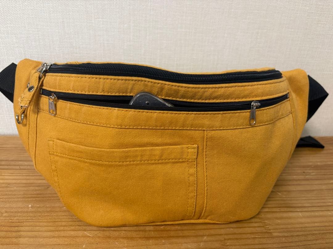 ハンドメイド　デニムリメイク　ウエストポーチ　ボディバッグ　お揃い　セット