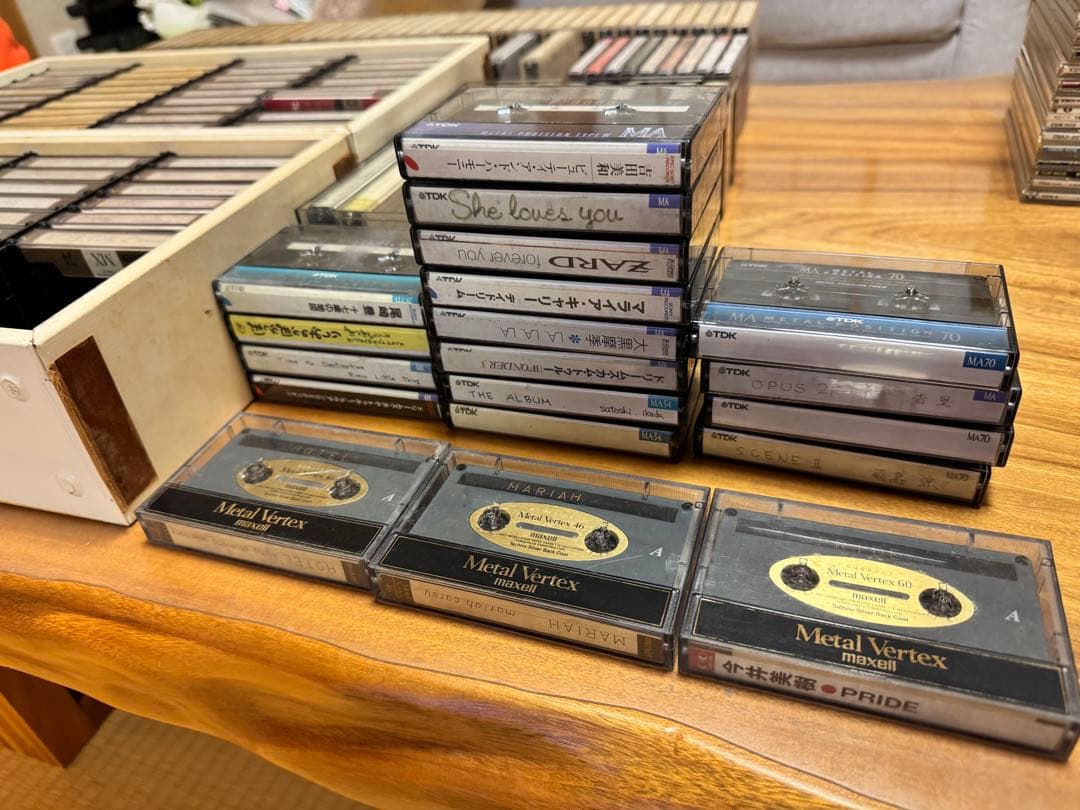 メンテナンス修理済ナカミチドラゴンカセットデッキ 希少カセットテープ165本