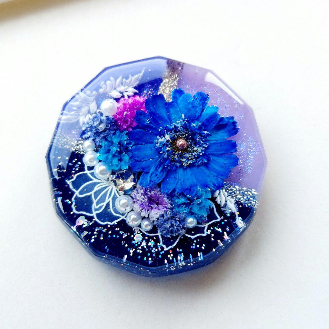 【1348】レジン　マトリカリア　ヘアゴム　ポニーフック　ブロ―チ　ハンドメイド