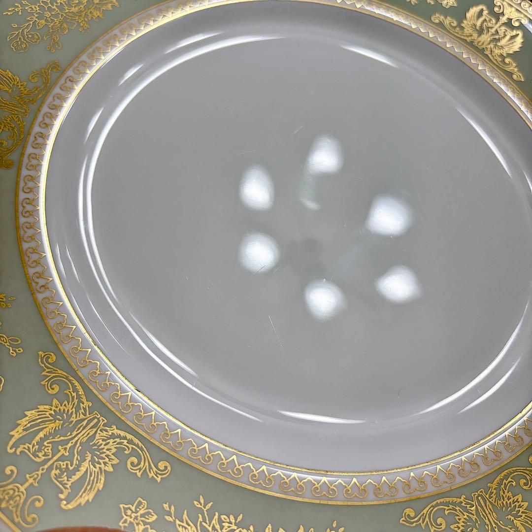 ウェッジウッド　黒壺　コロンビアセージグリーン　ディナー皿　2枚