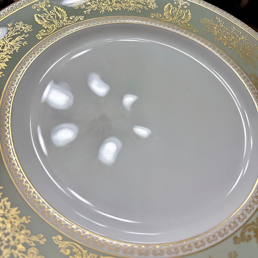 ウェッジウッド　黒壺　コロンビアセージグリーン　ディナー皿　2枚