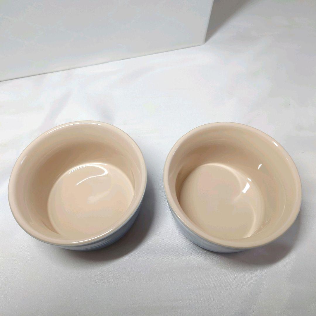 ルクルーゼ　ペア　テーブルウェアセット 　コースタルブルー　6点