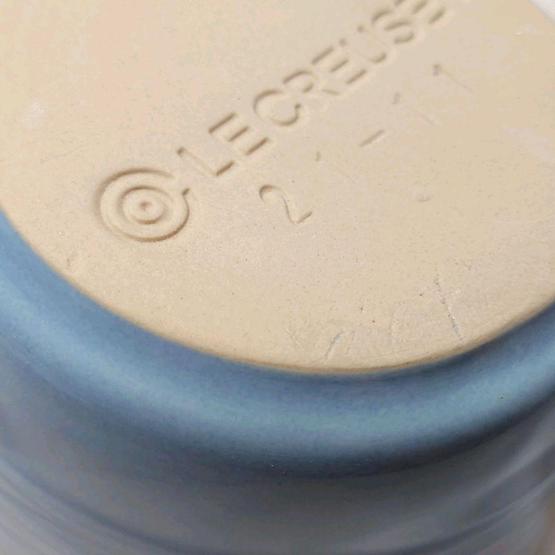 ルクルーゼ　ペア　テーブルウェアセット 　コースタルブルー　6点