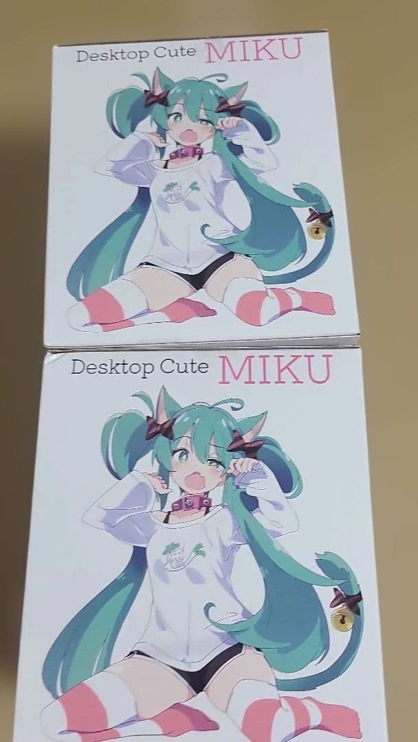 初音ミク Desktop Cute フィギュア 猫耳Tシャツver. 2個セット