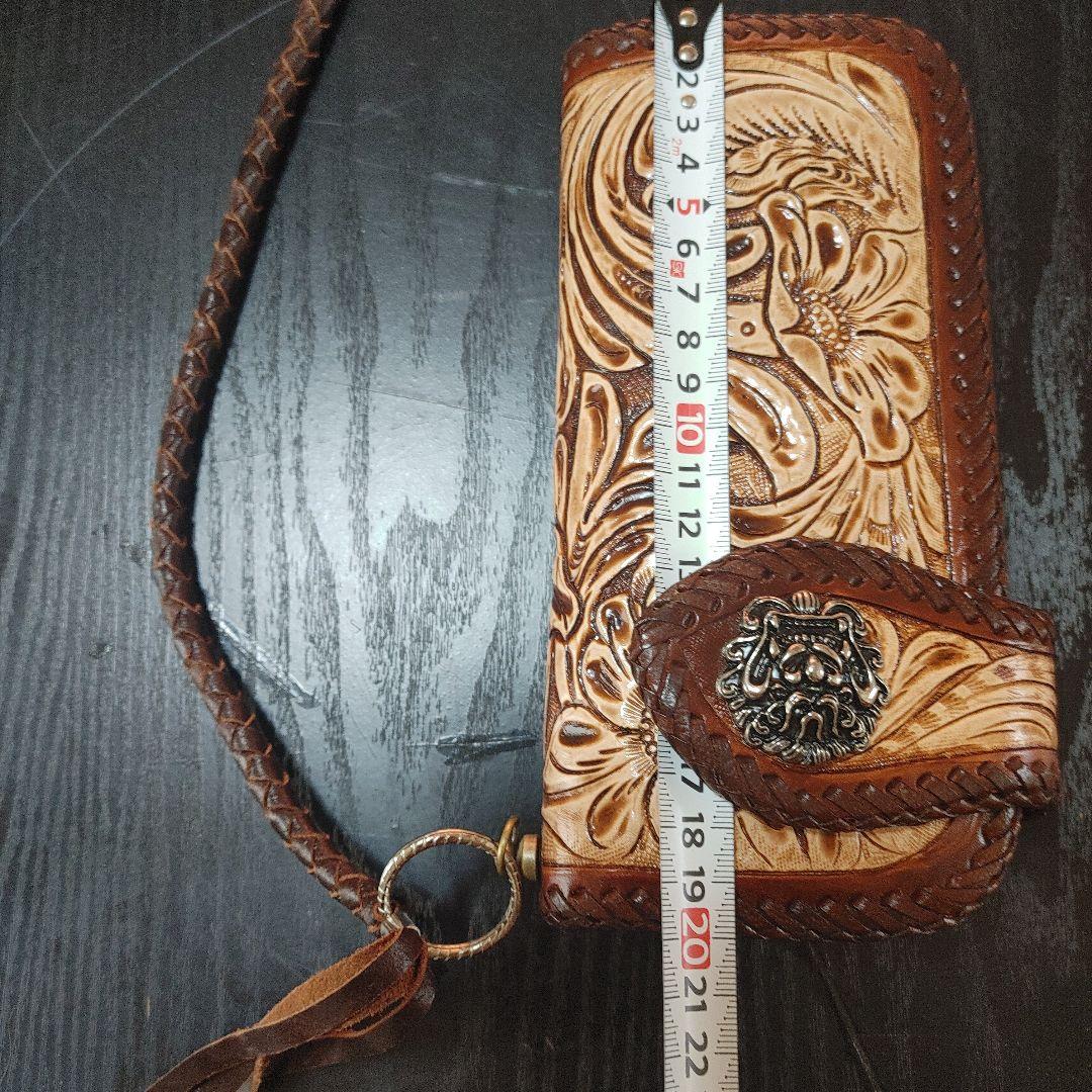 バイカーズウォレット　長財布　ハンドメイド