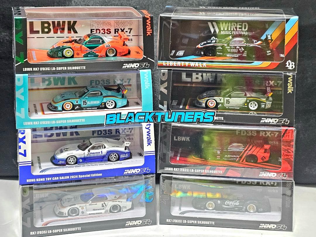 INNO64 イノモデルマツダ RX7 FD3S LBWKスーパーシルエット8個