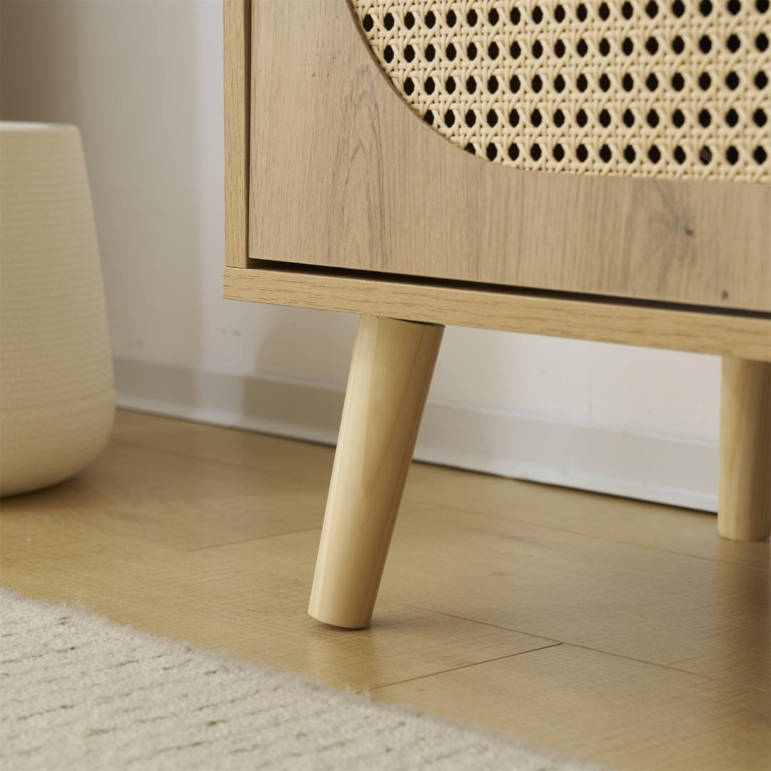 キャビネット サイドボード 引き出し付 大容量 2段収納 サイドボード 扉付き