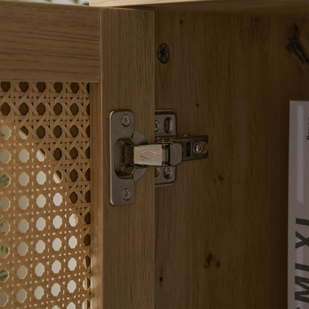 キャビネット サイドボード 引き出し付 大容量 2段収納 サイドボード 扉付き