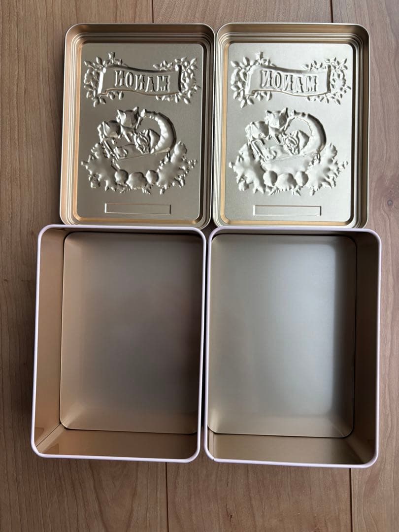 菓子缶　小物入れ　インテリア　マノン　リビエール　サブレヤ　ペイサージュ　紅茶