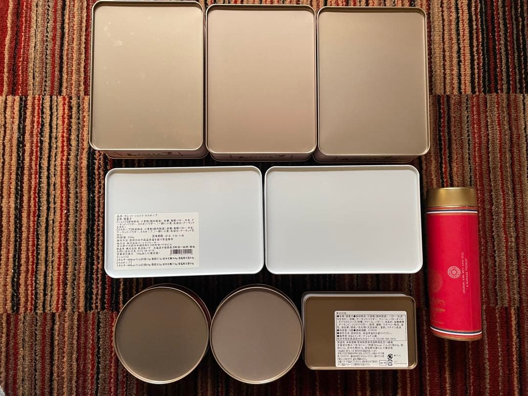 菓子缶　小物入れ　インテリア　マノン　リビエール　サブレヤ　ペイサージュ　紅茶